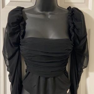 House of CB EMME BLACK Mesh Bodysuit